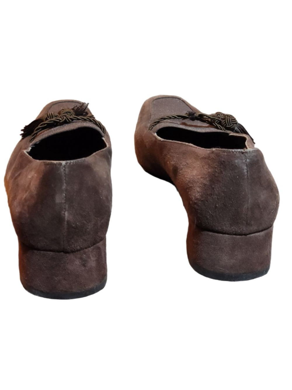Salvatore Ferragamo Brown Suede Loafers Size 7.5 - Picture 4 of 8